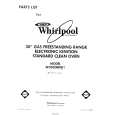 WHIRLPOOL SF3020ERW1 Katalog Części